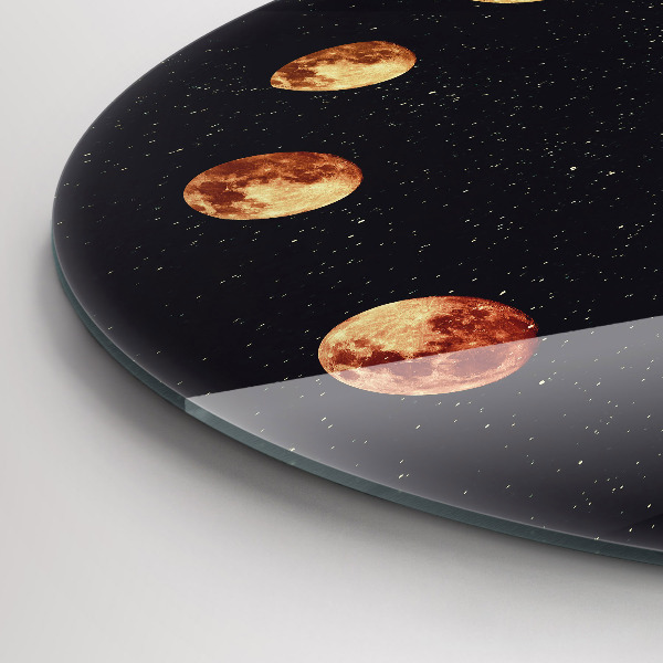 Round wall clock Moon phases