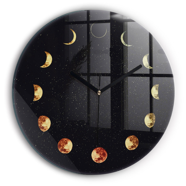 Round wall clock Moon phases