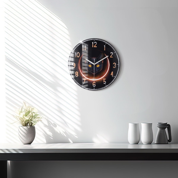 Round wall clock Magic cat