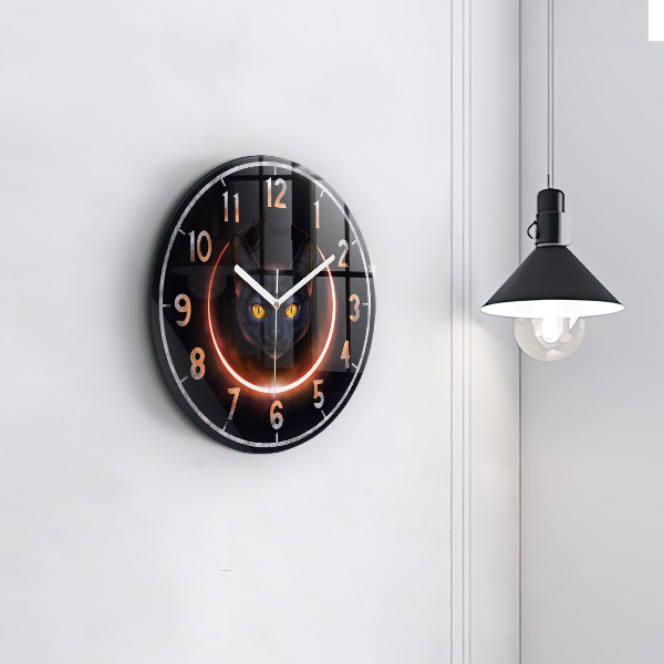 Round wall clock Magic cat