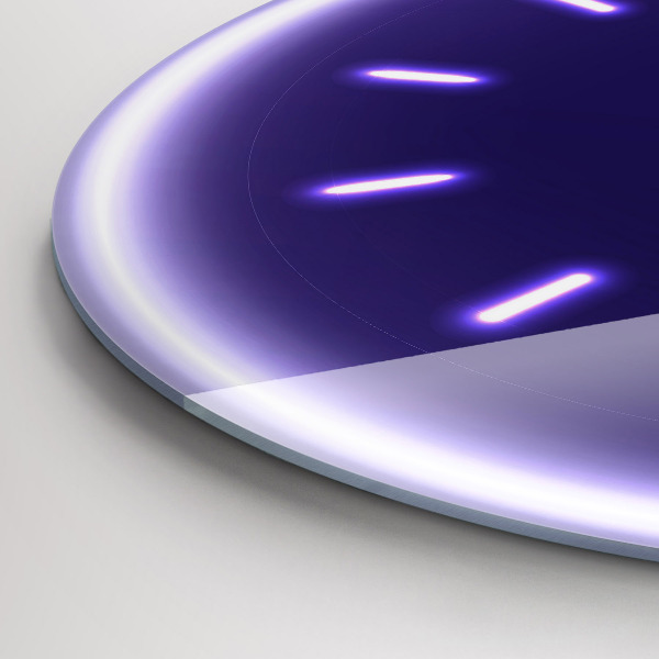 Round wall clock Neon lines