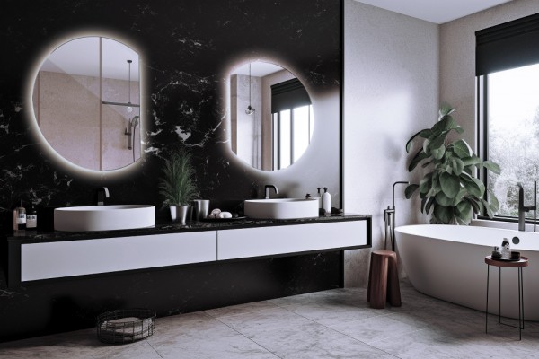 How to choose the size of a mirror for a bathroom sink?